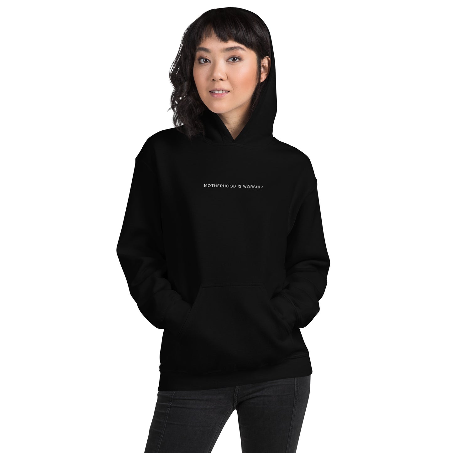 Motherhood Is Worship Embroidered Hoodie