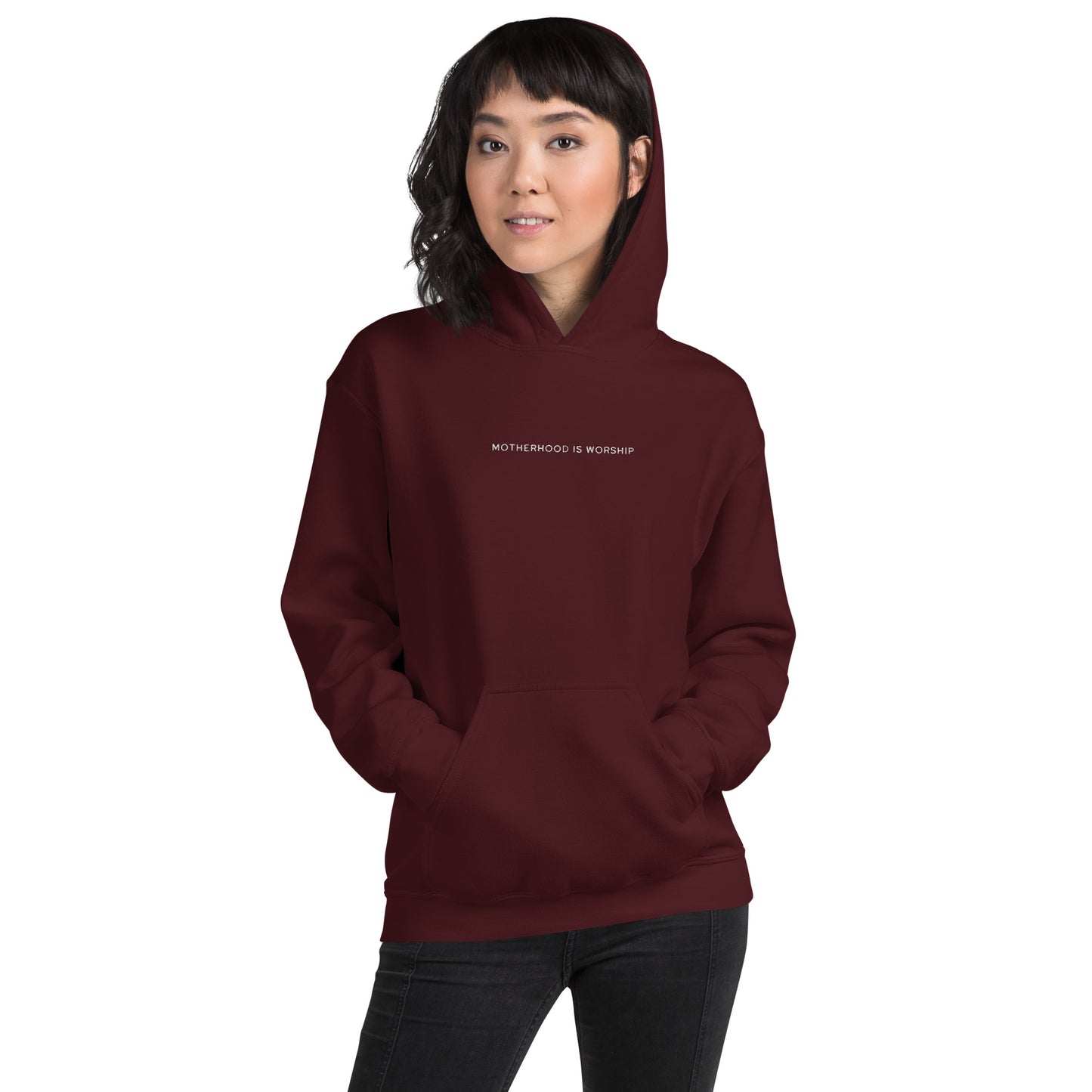 Motherhood Is Worship Embroidered Hoodie