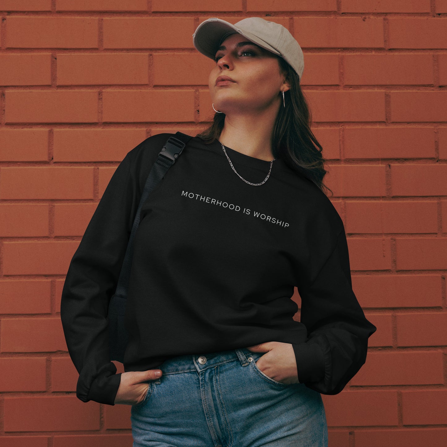 Motherhood Is Worship Heavyweight Long Sleeve